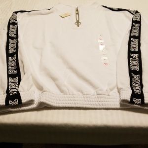White half zip pullover